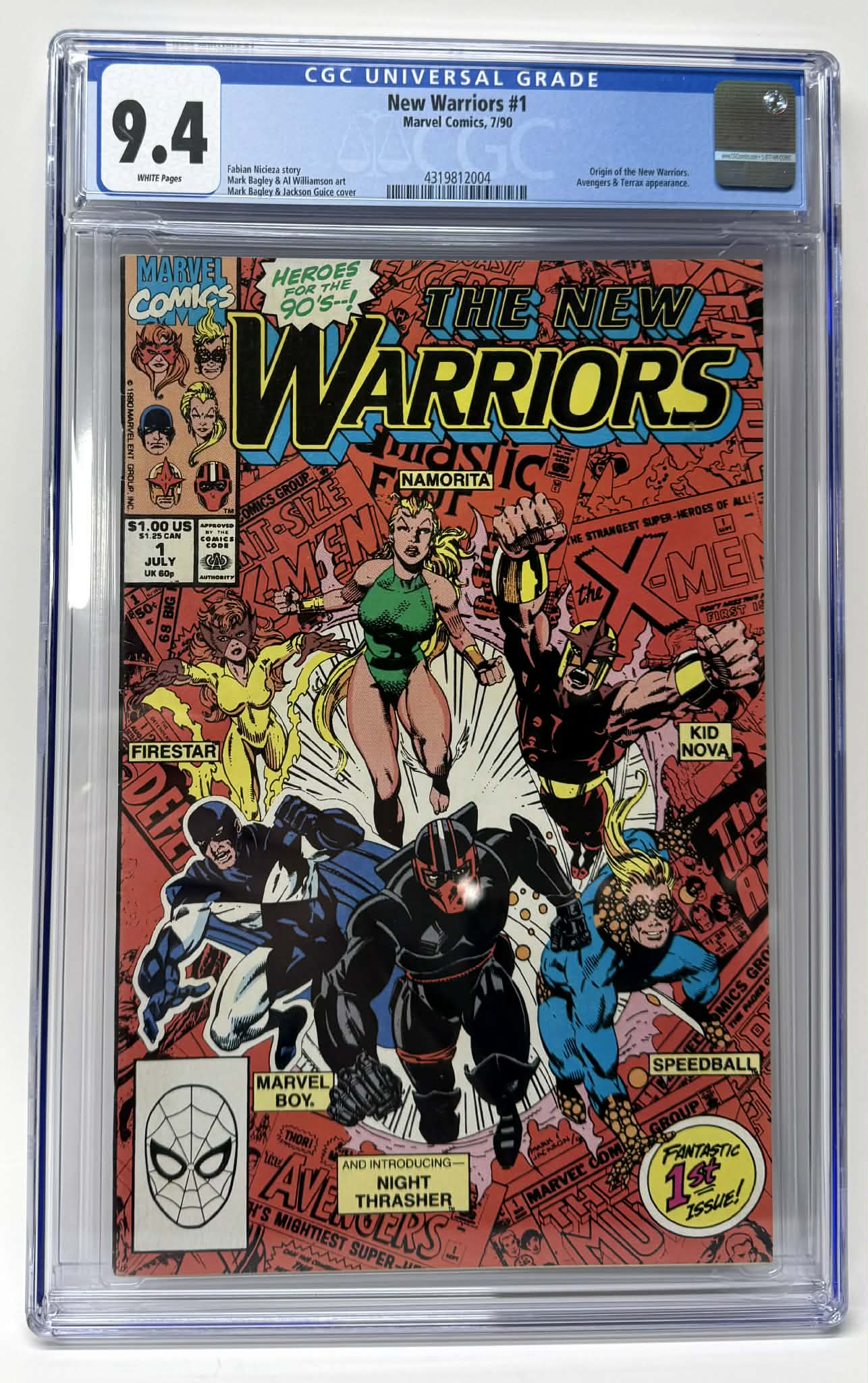 New Warriors #1 : CGC 9.4