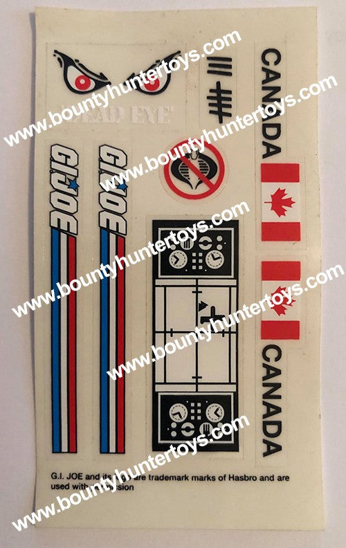 2009 Canadian G.I. Joe Convention Dead Eye Stickers